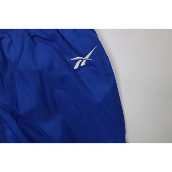 Vintage 90s Reebok Mens XL Classic Logo Lined Windbreaker Joggers Pants Blue - Picture 6 of 14